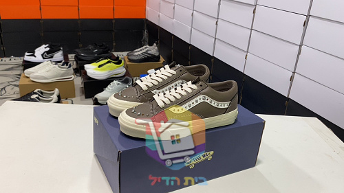 נעלי Vans Old Skool 36 עם ניטים מבריקים, לבן, חום, שחור 20