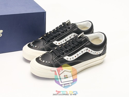 נעלי Vans Old Skool 36 עם ניטים מבריקים, לבן, חום, שחור 21