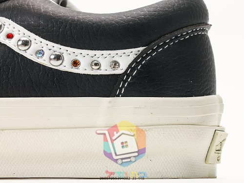נעלי Vans Old Skool 36 עם ניטים מבריקים, לבן, חום, שחור 23