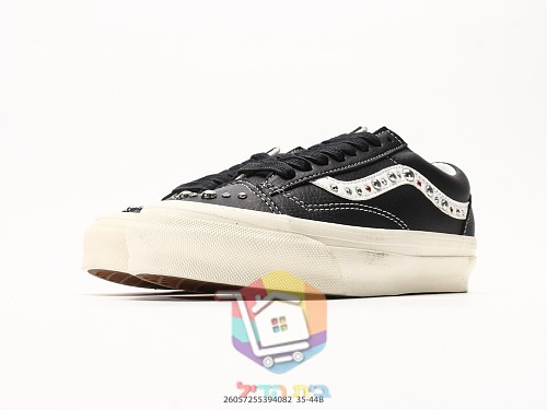 נעלי Vans Old Skool 36 עם ניטים מבריקים, לבן, חום, שחור 25