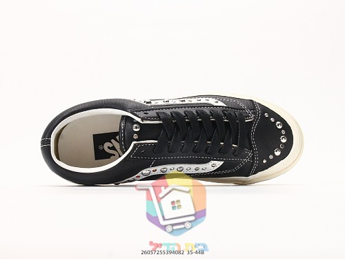 נעלי Vans Old Skool 36 עם ניטים מבריקים, לבן, חום, שחור 27