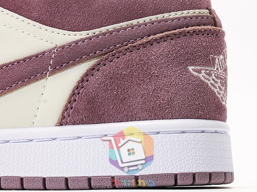 נעלי Air Jordan 1 Low בורדו ושמנת, בורדו ואפור 4