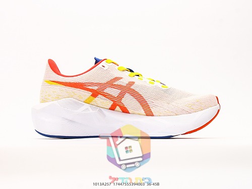 נעלי ריצה ASICS Novablast 6 שמנת וכתום 8