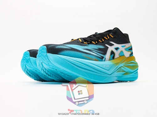 נעלי ריצה ASICS Superblast 3 טורקיז, שחור וצהוב 4