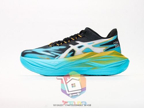 נעלי ריצה ASICS Superblast 3 טורקיז, שחור וצהוב 8