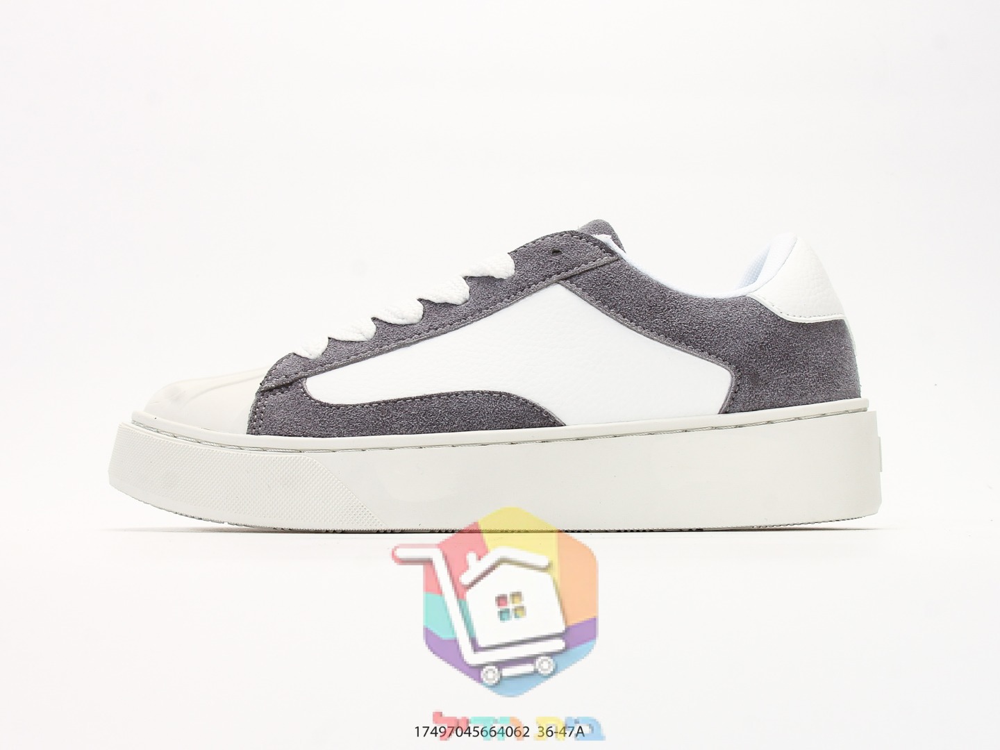Numeris Low-Top-Sneaker in Weiß und Grau