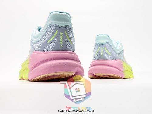 נעלי ריצה HOKA Bondi לבנות עם סוליה בגווני פסטל 5