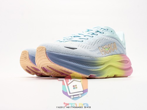 נעלי ריצה HOKA Bondi לבנות עם סוליה בגווני פסטל 6