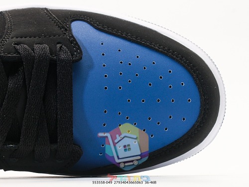 נעלי סניקרס Air Jordan 1 Low שחור, כחול, אדום 1