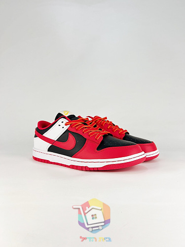 נעלי Nike Dunk Low Retro אדום, לבן, שחור 1