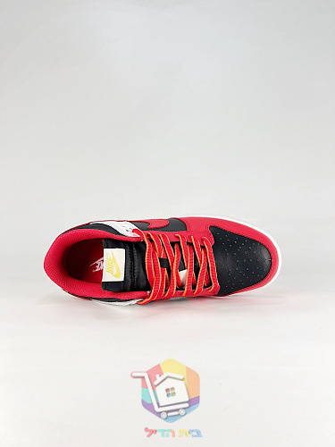 נעלי Nike Dunk Low Retro אדום, לבן, שחור 4