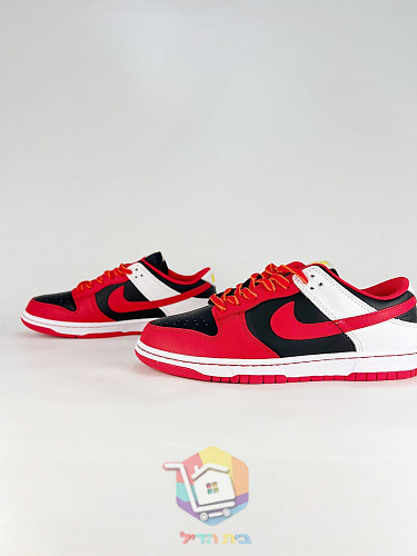 נעלי Nike Dunk Low Retro אדום, לבן, שחור 6