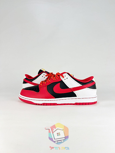 נעלי Nike Dunk Low Retro אדום, לבן, שחור 9