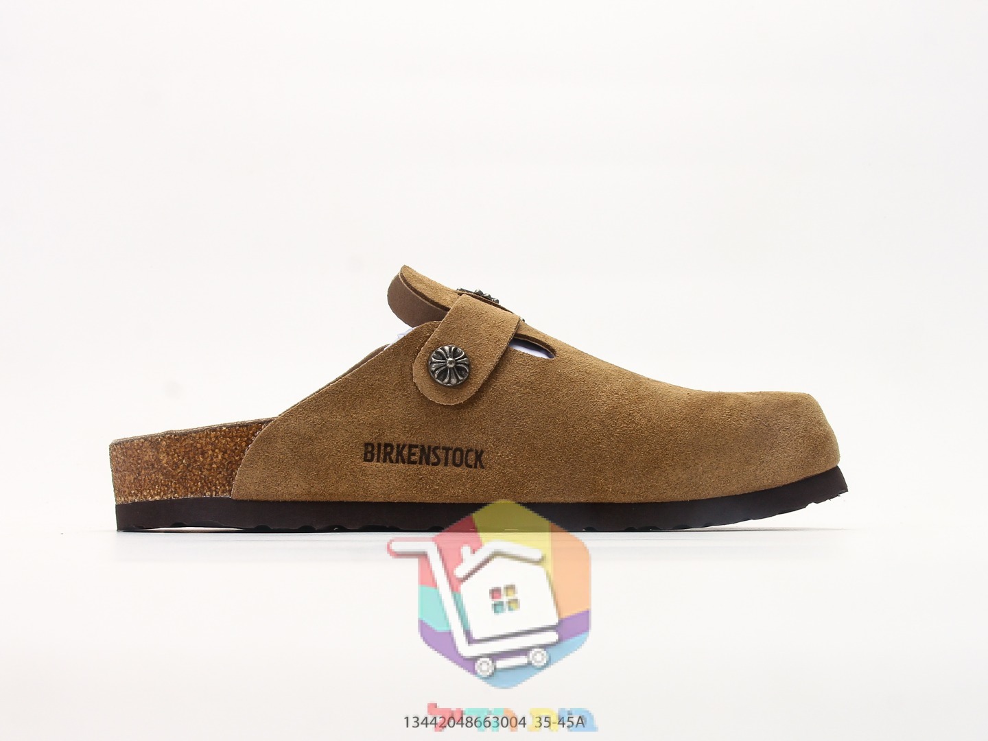 Birkenstock Boston Clogs aus Wildleder mit Schnalle