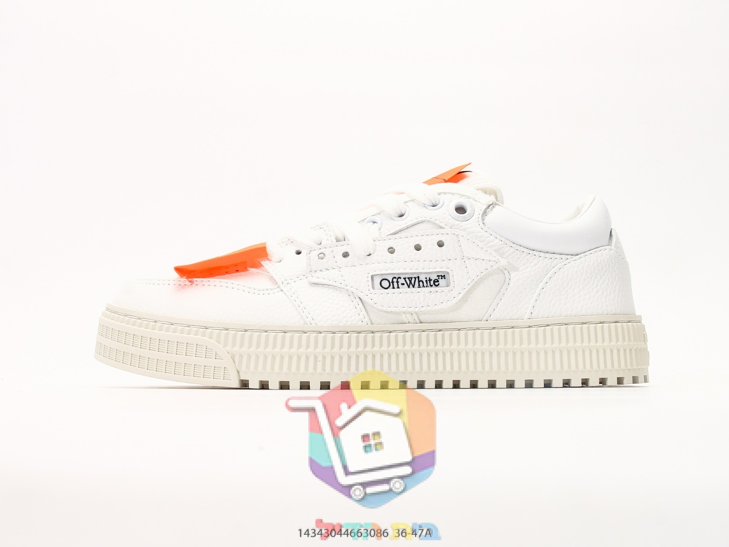 Off-White Off-Court 3.0 mit orangefarbenem Etikett