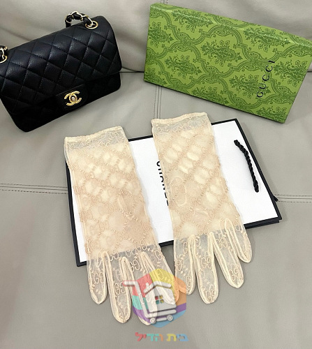 כפפות תחרה Gucci בשני גוונים 8