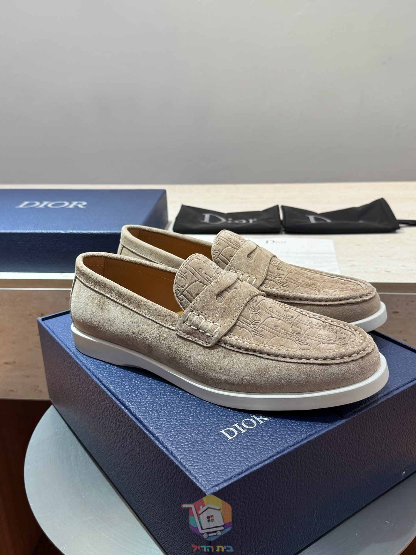 Mocassins Dior Granville, bege, cinzento, preto ou azul-marinho