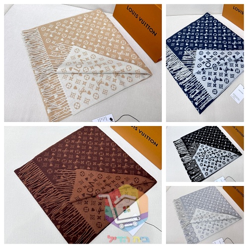 צעיף Louis Vuitton במונוגרם בחמישה גוונים, 45x200 ס"מ 44