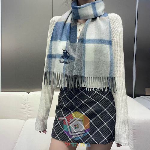 צעיף Burberry במשבצות בשני גוונים, 30x170 ס"מ 16