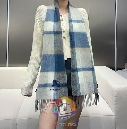 צעיף Burberry במשבצות בשני גוונים, 30x170 ס"מ 18