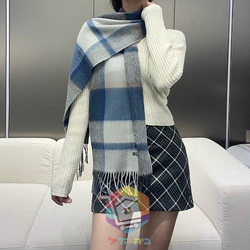 צעיף Burberry במשבצות בשני גוונים, 30x170 ס"מ 20