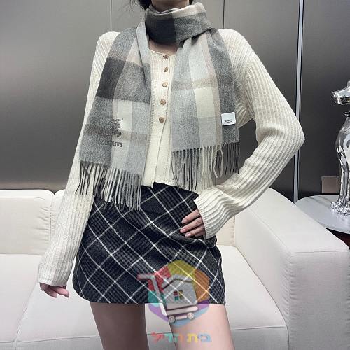 צעיף Burberry במשבצות בשני גוונים, 30x170 ס"מ 21