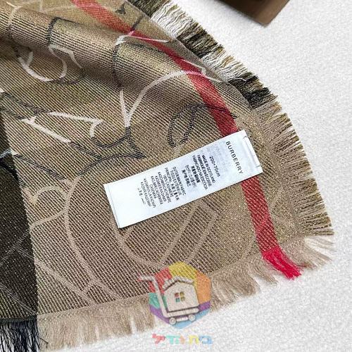 צעיף Burberry במשבצות בשני גוונים, 70x220 ס"מ 2