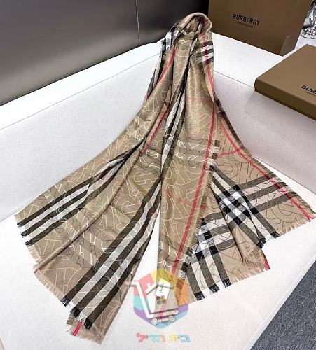 צעיף Burberry במשבצות בשני גוונים, 70x220 ס"מ 3