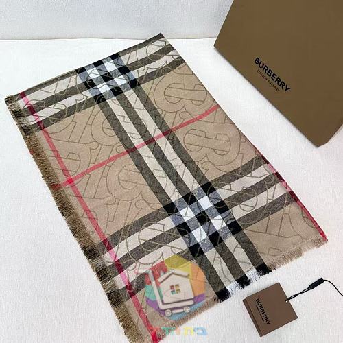 צעיף Burberry במשבצות בשני גוונים, 70x220 ס"מ 5