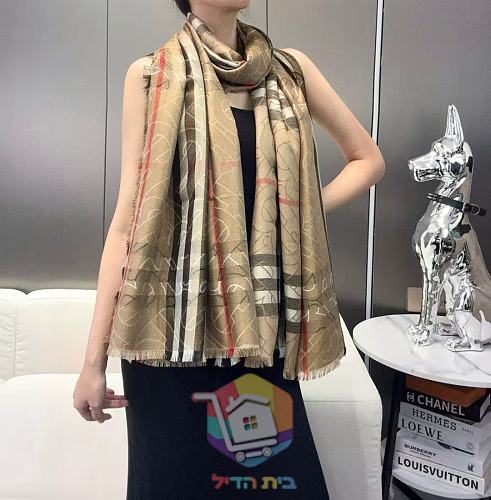 צעיף Burberry במשבצות בשני גוונים, 70x220 ס"מ 7