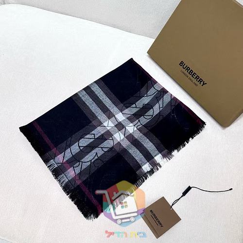 צעיף Burberry במשבצות בשני גוונים, 70x220 ס"מ 9
