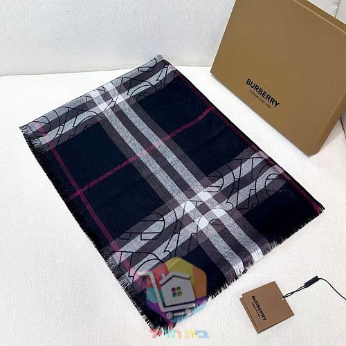 צעיף Burberry במשבצות בשני גוונים, 70x220 ס"מ 14