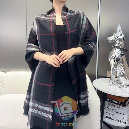 צעיף Burberry במשבצות בשני גוונים, 70x220 ס"מ 16
