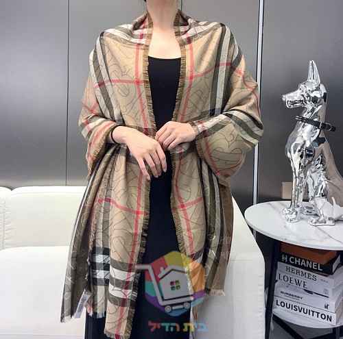 צעיף Burberry במשבצות בשני גוונים, 70x220 ס"מ 17
