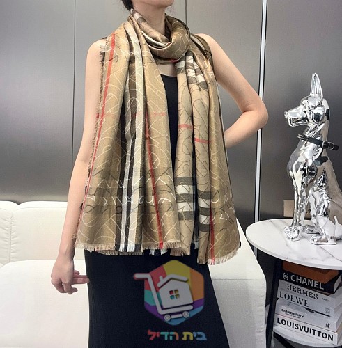 צעיף Burberry במשבצות בשני גוונים, 70x220 ס"מ 18