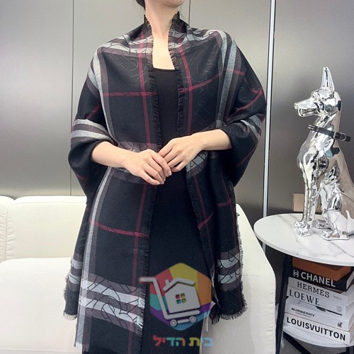 צעיף Burberry במשבצות בשני גוונים, 70x220 ס"מ 19