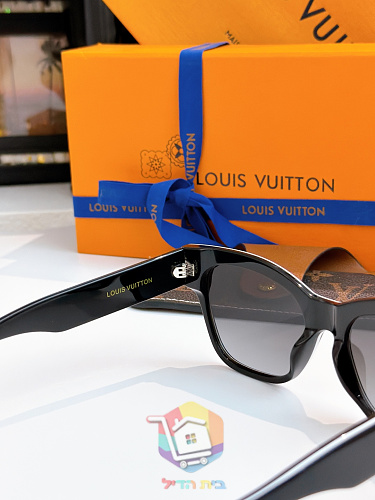 משקפי שמש Louis Vuitton LV Line, שחור עם מסגרת לבנה 3
