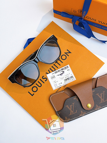משקפי שמש Louis Vuitton LV Line, שחור עם מסגרת לבנה 18