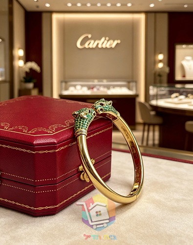 Cartier Armreif mit zwei Pantherköpfen 9