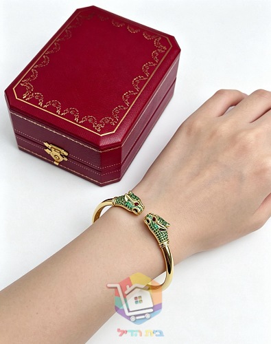 Cartier Armreif mit zwei Pantherköpfen 14