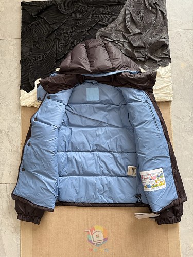 מעיל פוך Moncler Cyclone עם שרוולים נתיקים, חום, תמונה 5