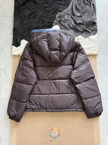 מעיל פוך Moncler Cyclone עם שרוולים נתיקים, חום, תמונה 9