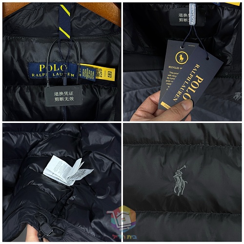 מעיל פוך Polo Ralph Lauren Colden Packable שנארז לכיס, עם צווארון עומד או קפוצ'ון, כחול כהה או שחור, תמונה 9