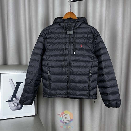 מעיל פוך Polo Ralph Lauren Colden Packable שנארז לכיס, עם צווארון עומד או קפוצ'ון, כחול כהה או שחור, תמונה 39