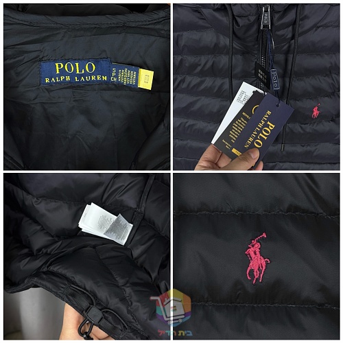 מעיל פוך Polo Ralph Lauren Colden Packable שנארז לכיס, עם צווארון עומד או קפוצ'ון, כחול כהה או שחור, תמונה 40