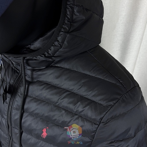 מעיל פוך Polo Ralph Lauren Colden Packable שנארז לכיס, עם צווארון עומד או קפוצ'ון, כחול כהה או שחור, תמונה 42