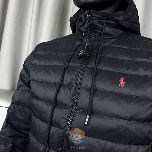 מעיל פוך Polo Ralph Lauren Colden Packable שנארז לכיס, עם צווארון עומד או קפוצ'ון, כחול כהה או שחור, תמונה 43