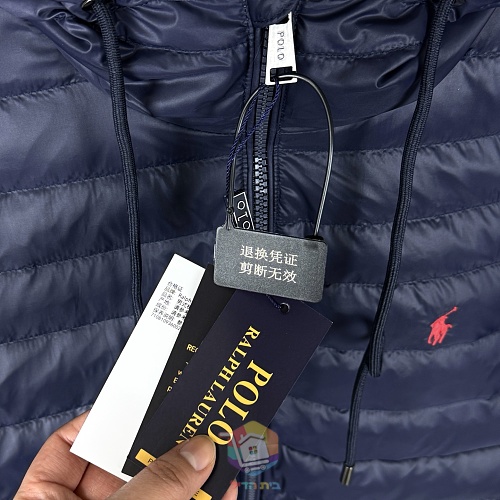 מעיל פוך Polo Ralph Lauren Colden Packable שנארז לכיס, עם צווארון עומד או קפוצ'ון, כחול כהה או שחור, תמונה 52