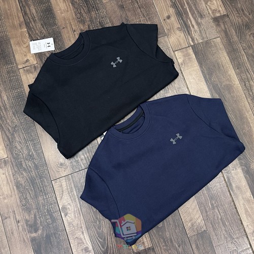 סווטשירט Under Armour עם צווארון עגול וכיס רוכסן בצד, שחור או כחול כהה, תמונה 8