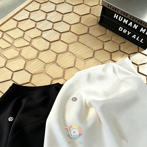 סווטשירט lululemon עם צווארון עגול, לבן או שחור, תמונה 3